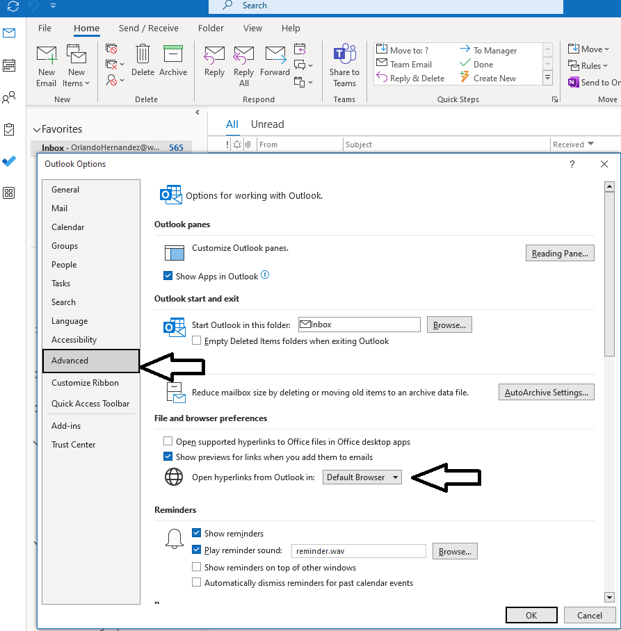 Outlook edge link issue.png